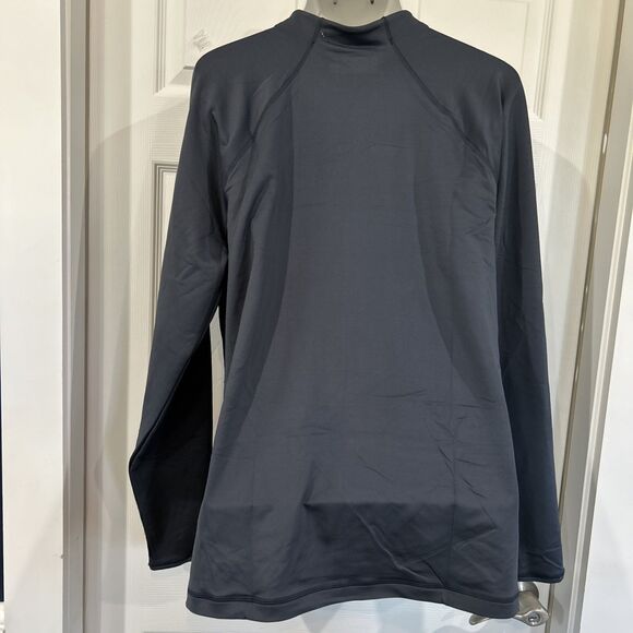 Under Armour Women's Plus 3XL Black Gray Fleece Lined Zip Jacket Mock Neck - Picture 8 of 11